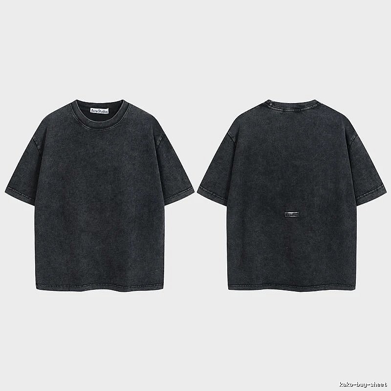 Acne Studios 2090-80 Black Style Ac908040 Stockholm Logo T-Shirt Modern Fit