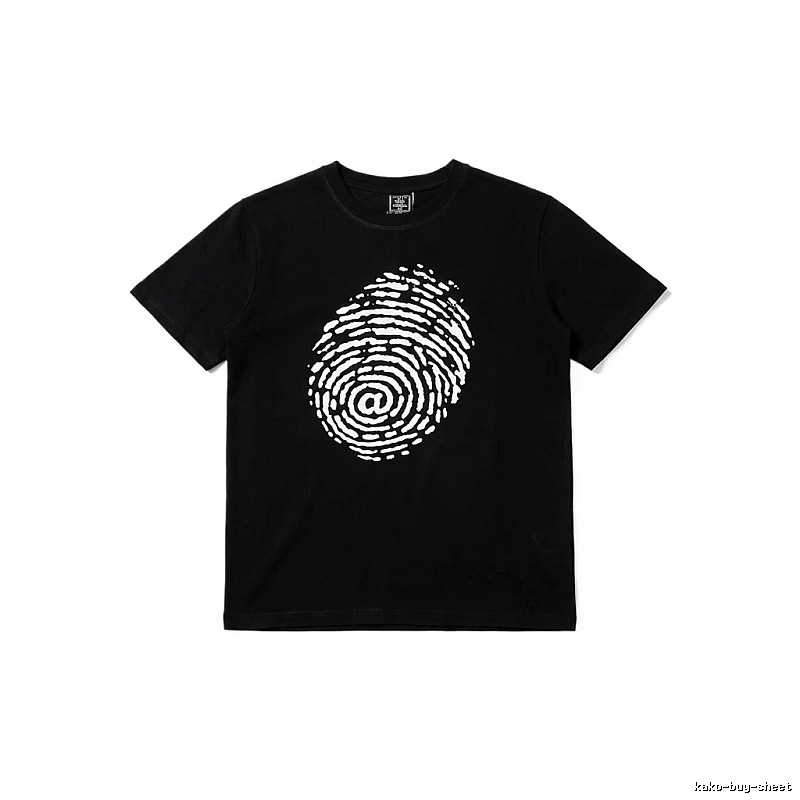 ADWYSD Fingerprint Trendy Black T-shirt