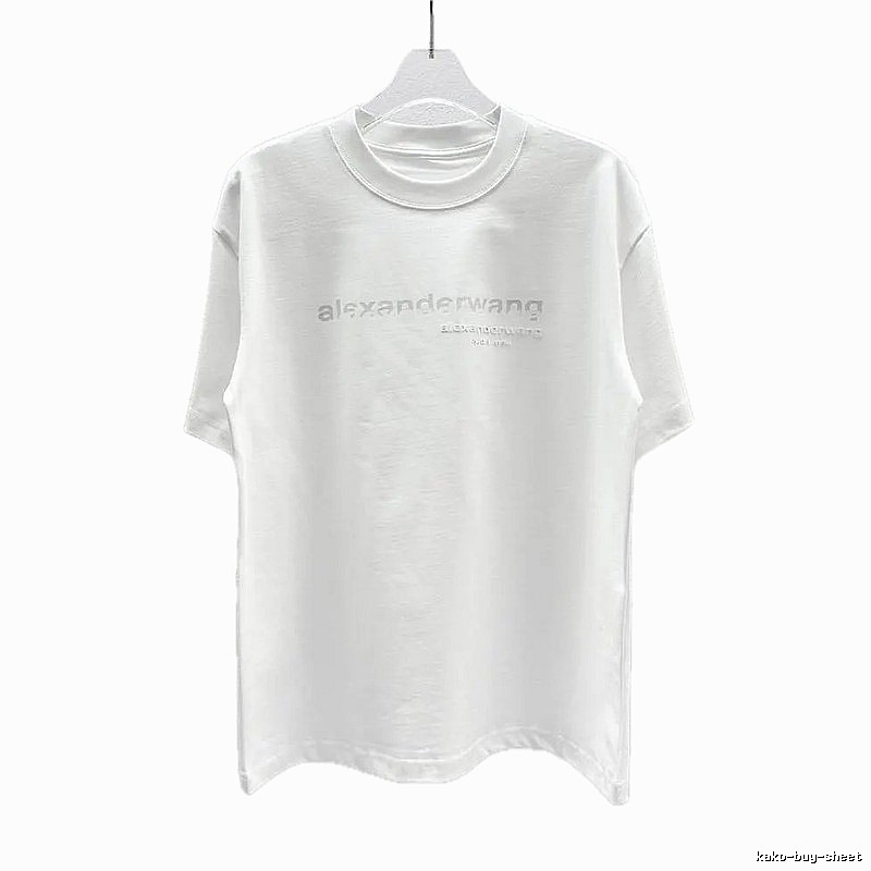 Alexander Wang Letter Print Casual Style White T-Shirt