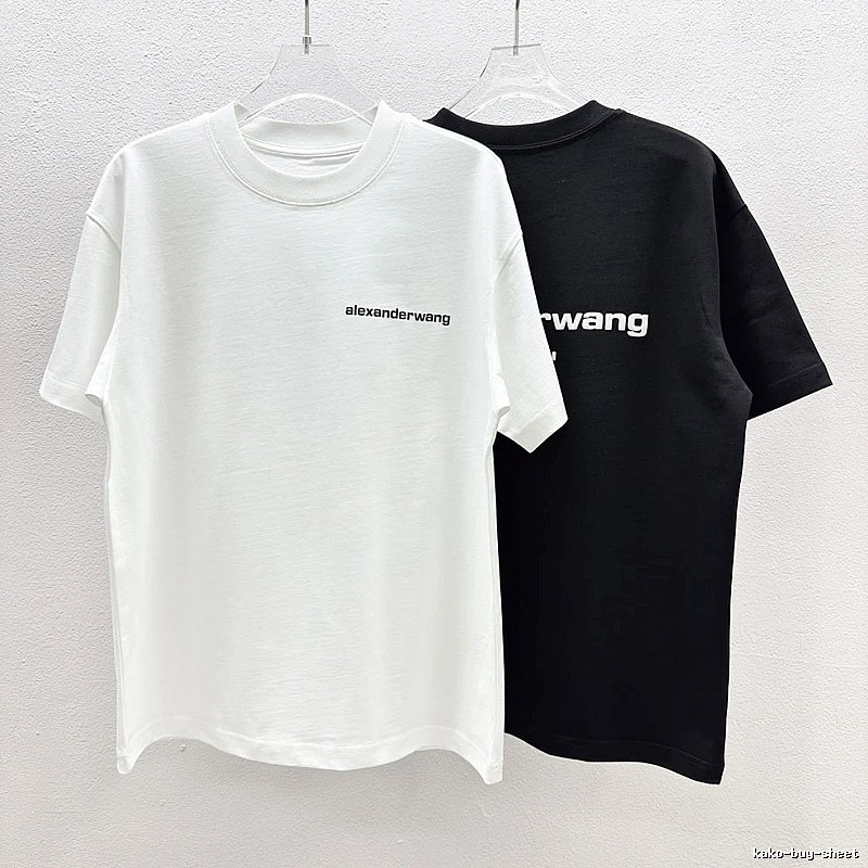 Alexander Wang Minimalist Lettering Black & White Short-sleeve T-shirt