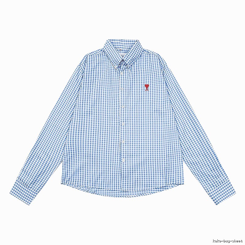 AMI Love Blue Checkered Shirt