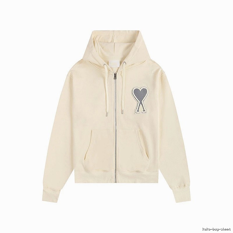 AMI Love Embroidered Cream Sweatshirt