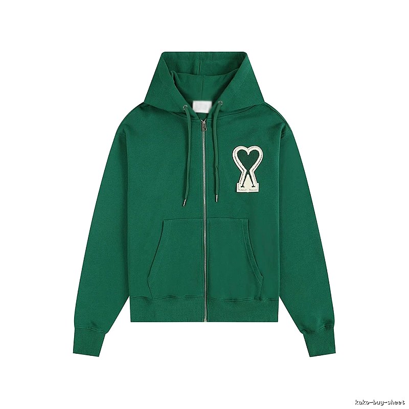 AMI Love Series Green Hoodie