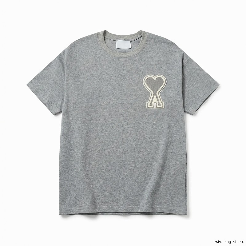 AMI Love Simple Style Gray T-shirt