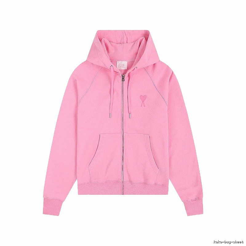 AMI Love Simple Style Pink Coat