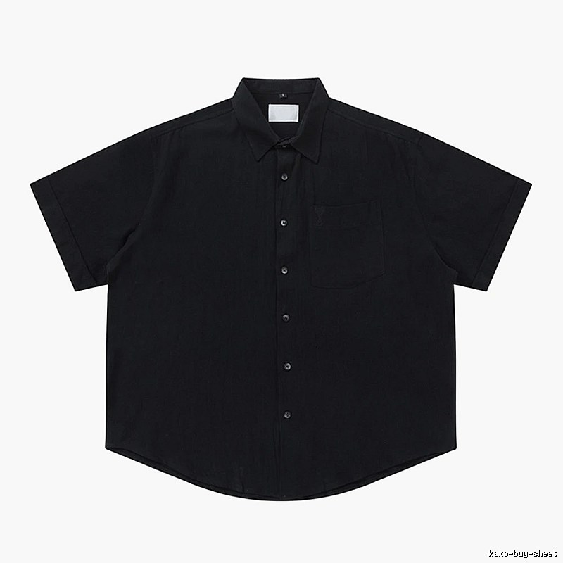 AMI series short-sleeved shirts in black