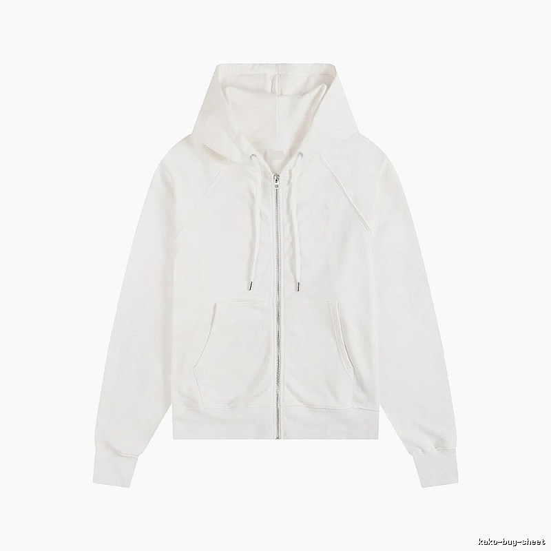 AMI simple style white hoodie