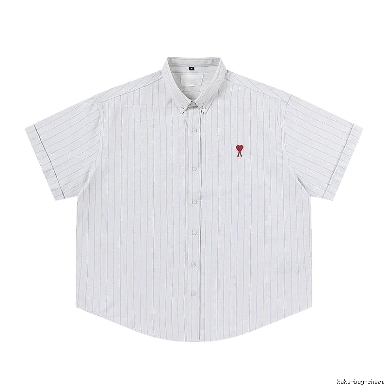 AMI Stripe Simple White Shirt