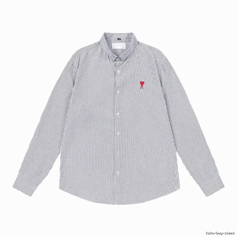 Ami striped minimalist style shirt
