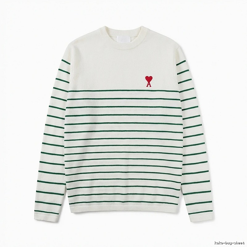 AMI striped white sweater