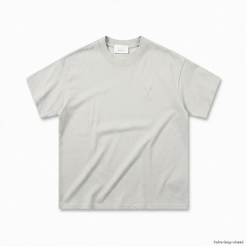 AMI Three-dimensional LOGO Simple White T-shirt
