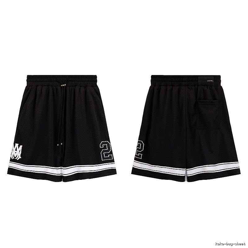 AMIRI American Basketball Style Black Athletic Shorts