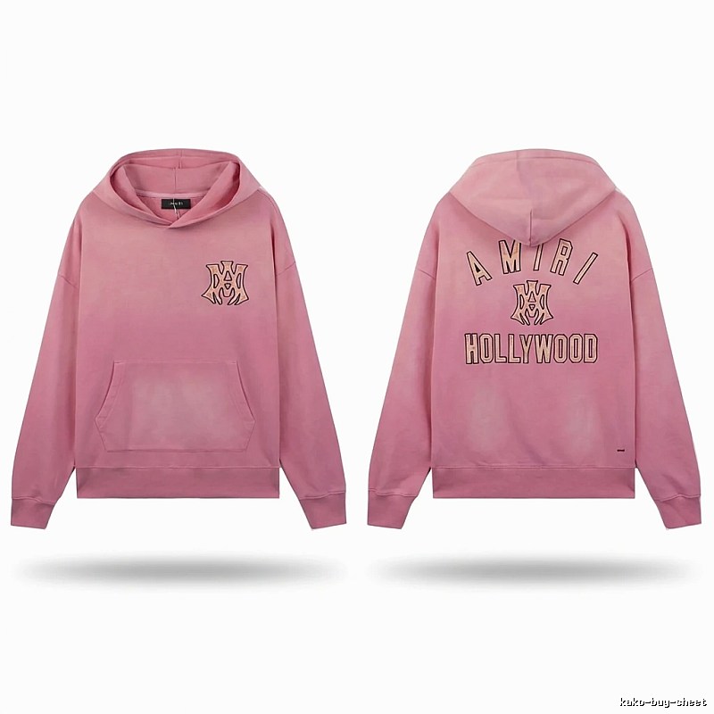 AMIRI Hollywood-style pink sweatshirt