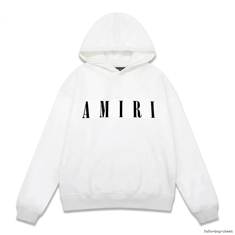AMIRI minimalist style white hoodie