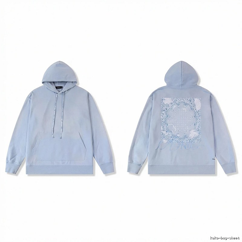 AMIRI Paisley Casual Light Blue Sweatshirt