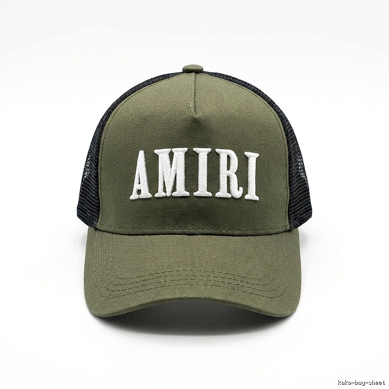 AMIRI Retro Style Olive Green Hat