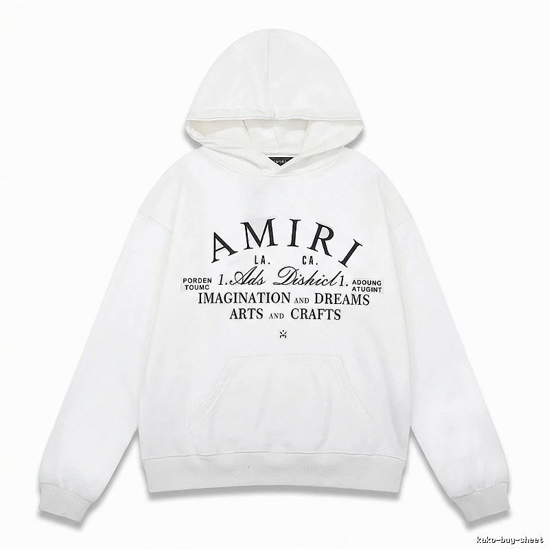 AMIRI retro-style white hoodie
