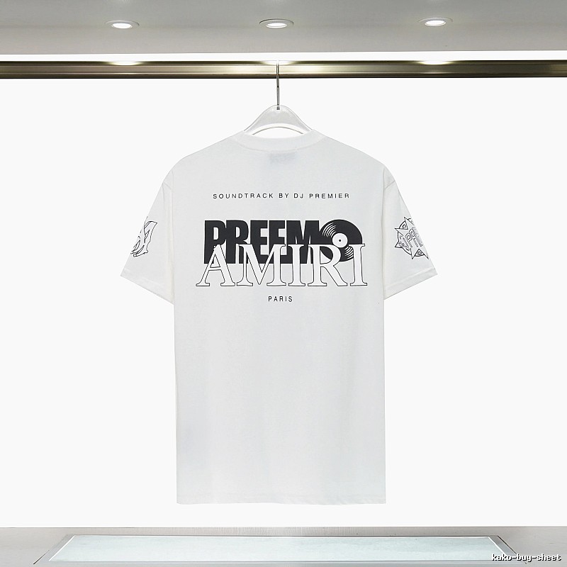 Amiri Sport Graphic T-shirt White Blue Amiri for Warm Weather