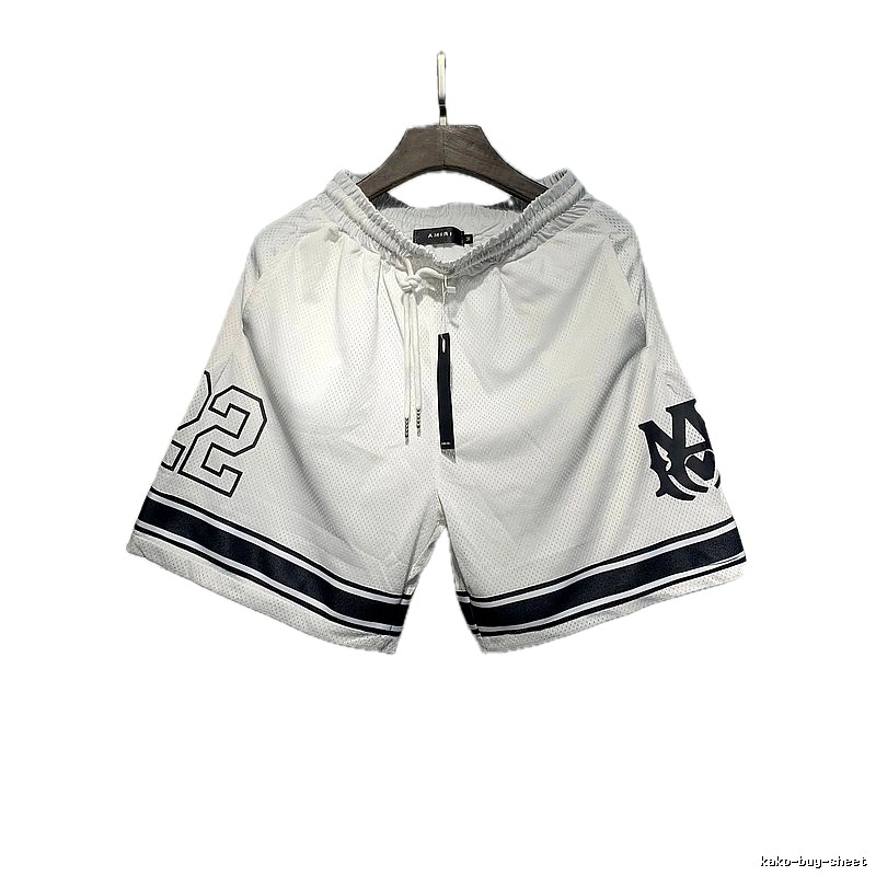 AMIRI Street Style White Mesh Athletic Shorts