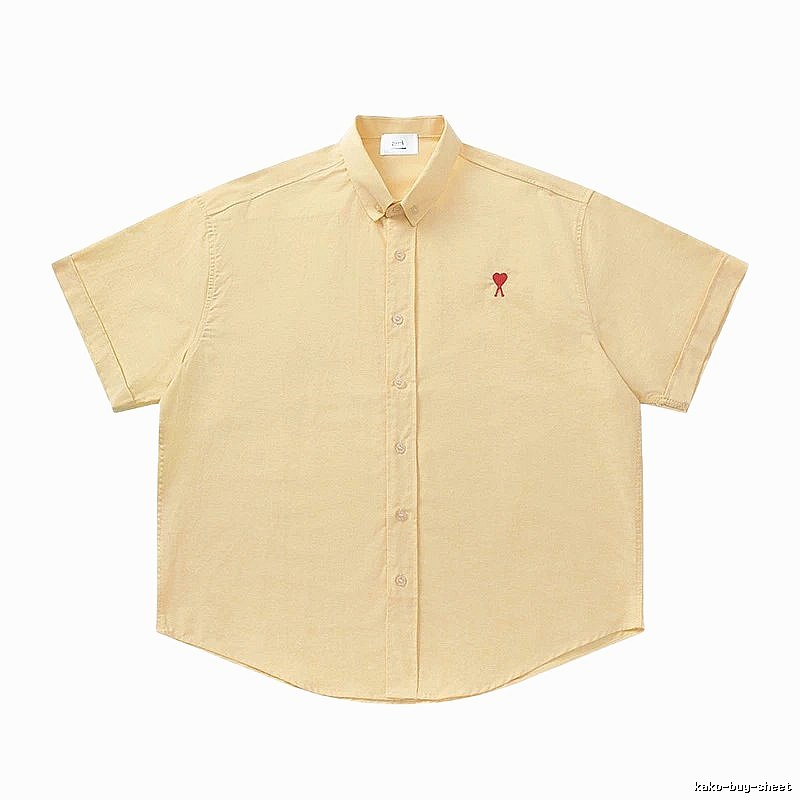 Ami's simple and loving style yellow shirt