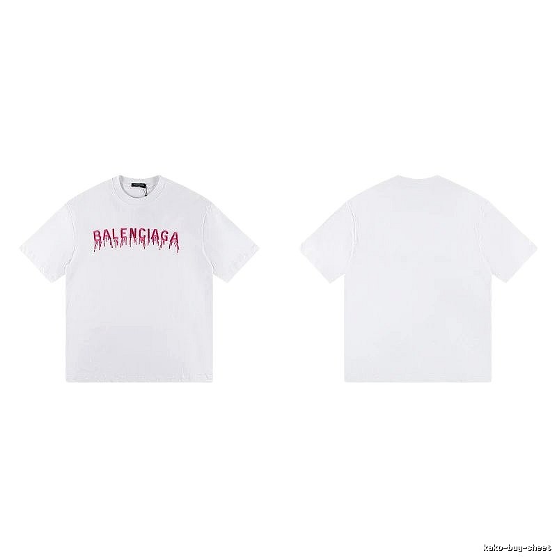 Balenciaga Blood Drop Collection Street Style White T-Shirt