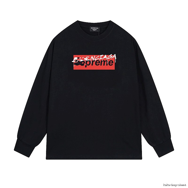 Balenciaga Co-branded Trendy Cool Black Sweatshirt