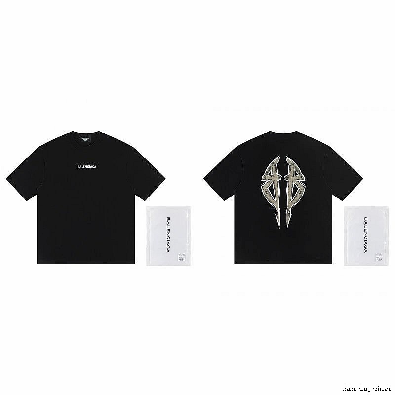 Balenciaga Double B Graffiti High Street Black T-Shirt