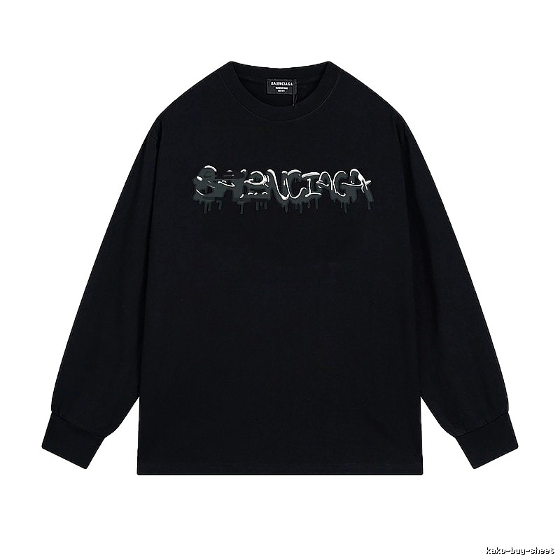 Balenciaga graffiti-style black long-sleeve