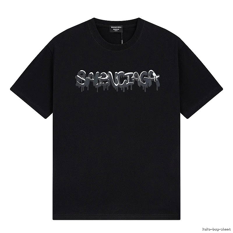 Balenciaga graffiti-style black T-shirt