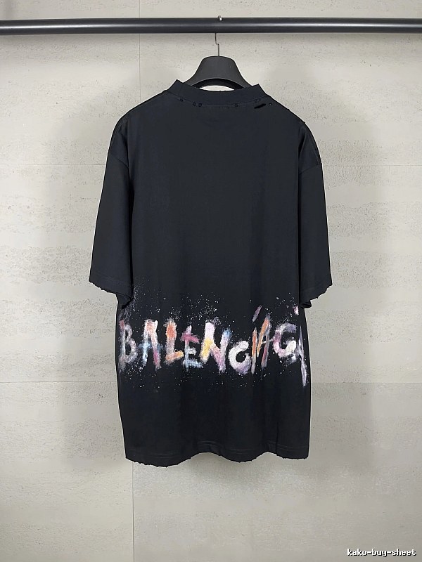 Balenciaga graffiti-style black T-shirt