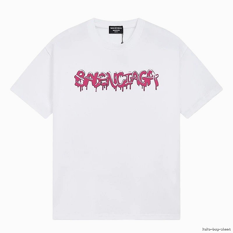 Balenciaga graffiti-style white T-shirt