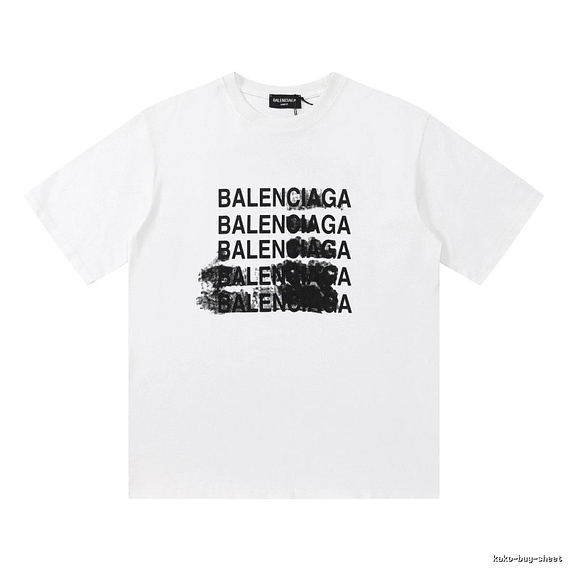 Balenciaga Graffiti Trendy Style White Short-sleeve T-shirt