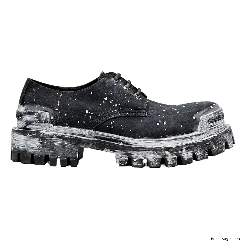 Balenciaga ink-splashing style thick-soled shoes