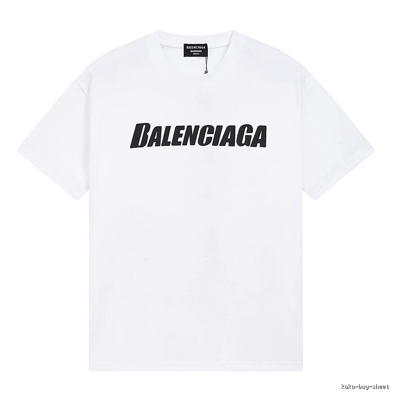 Balenciaga Letter Print Trendy White T-Shirt