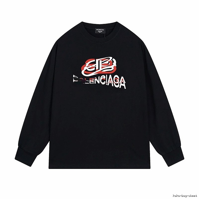 Balenciaga letter-style black T-shirt