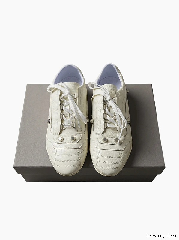Balenciaga metallic-style white shoes