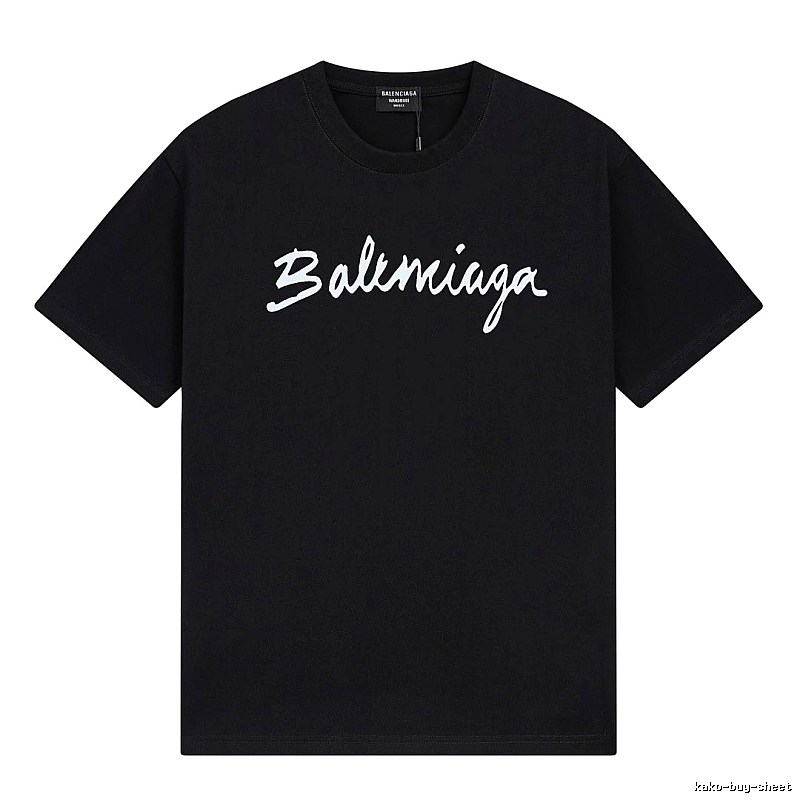 Balenciaga minimalist style black T-shirt