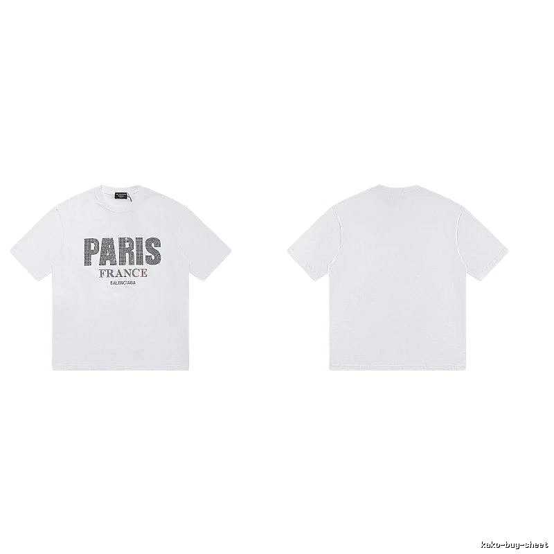Balenciaga Paris Collection Minimalist Style White T-Shirt