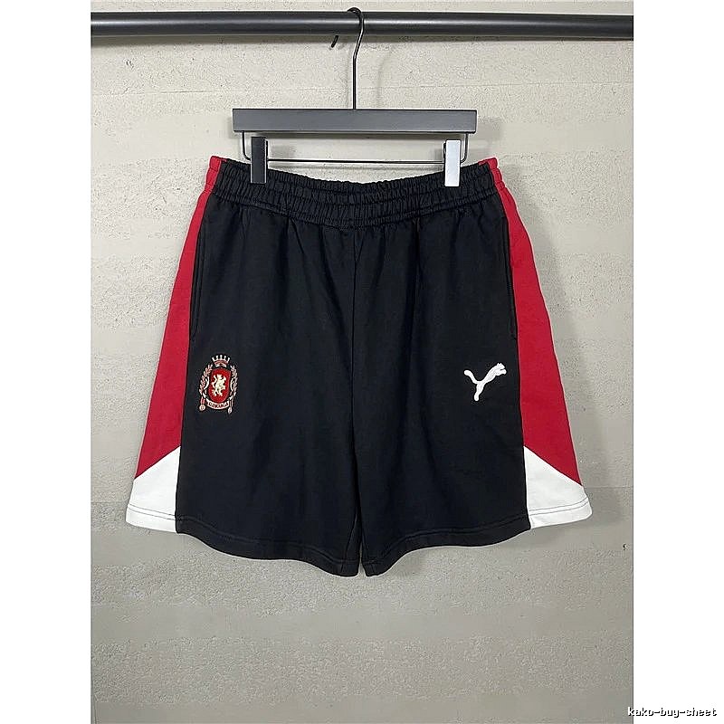 Balenciaga Retro Black and Red Shorts