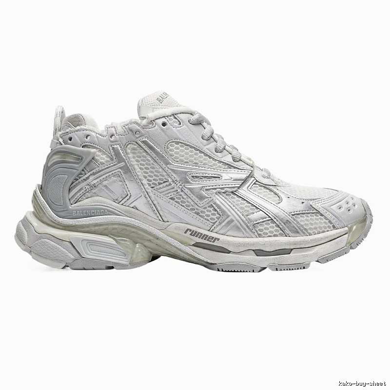 Balenciaga Retro Style White and Grey Sneakers