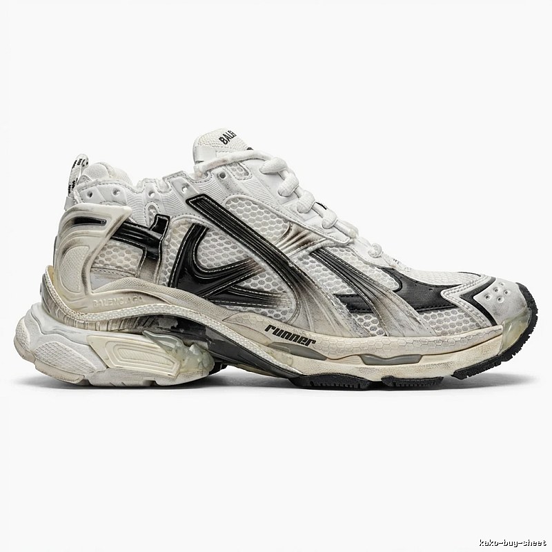Balenciaga retro-style white shoes