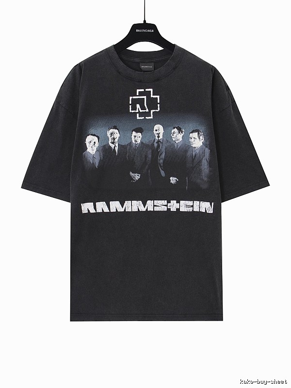 Balenciaga Rock Style Black T-shirt