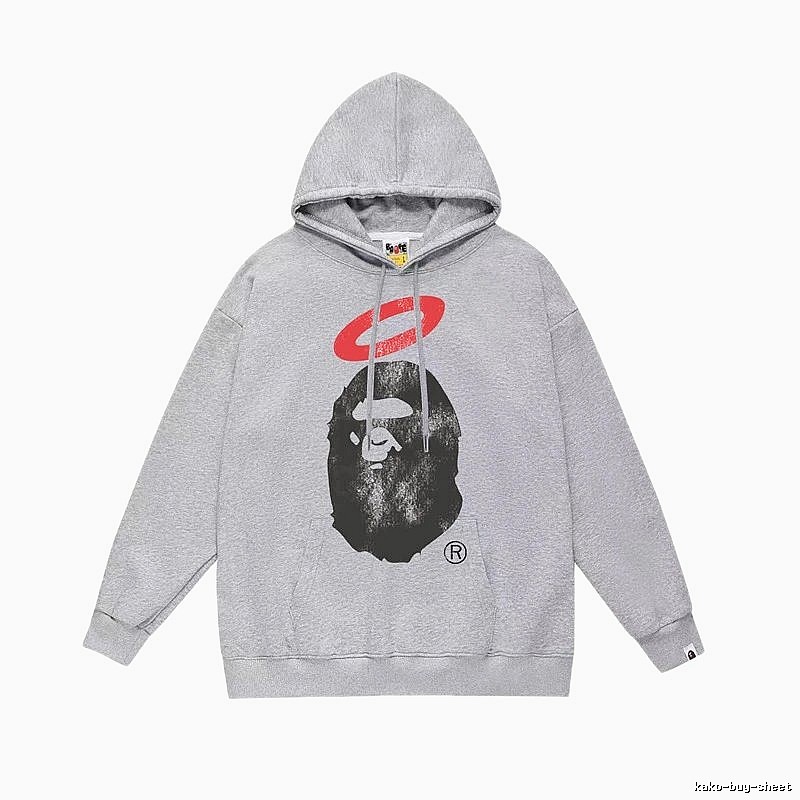 Bape Ape Head Grey Hoodie