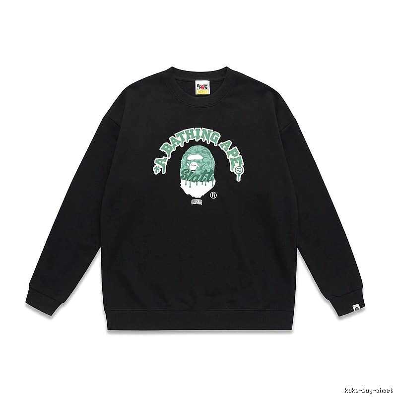 Bape Ape Head Trendy Cool Black Sweatshirt