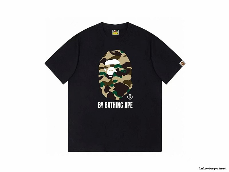 Bape camouflage style black T-shirt