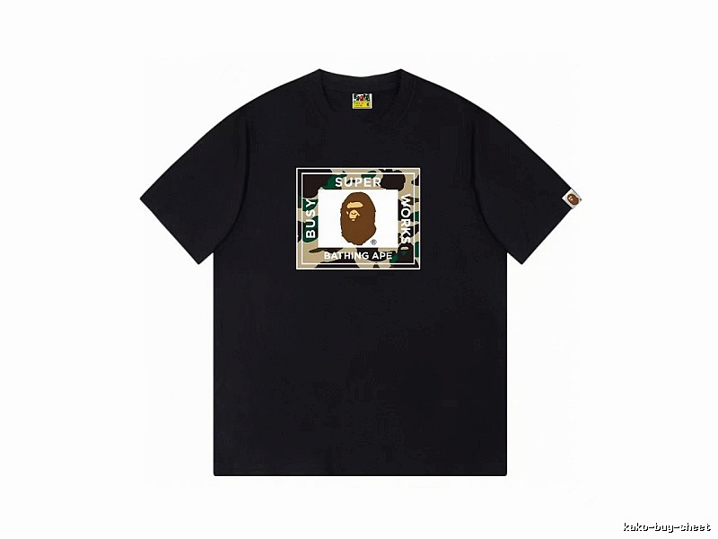 Bape camouflage style black T-shirt