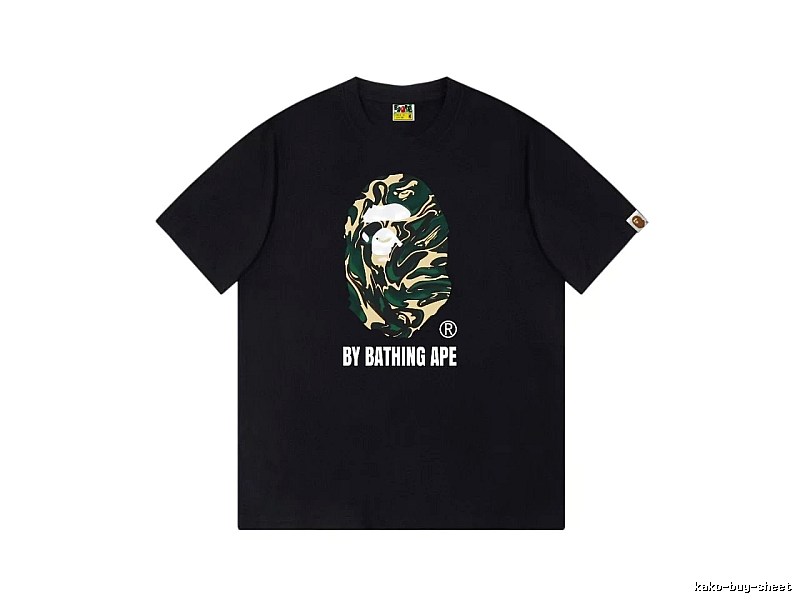 Bape camouflage style black T-shirt