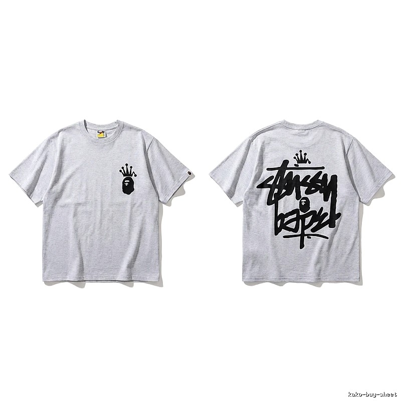 Bape Crown Trendy and Cool Style White T-shirt