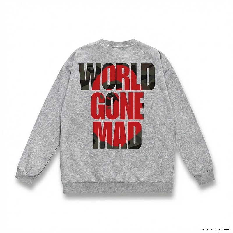 Bape grey letter sweatshirt