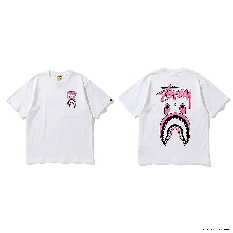 Bape Shark Co-branded White T-shirt